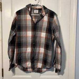 Express Mens Fitted Long Sleeve Button Down